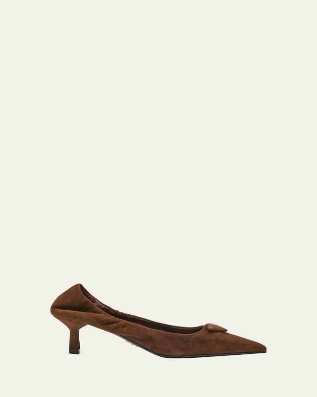 Suede Elastic Back Pumps